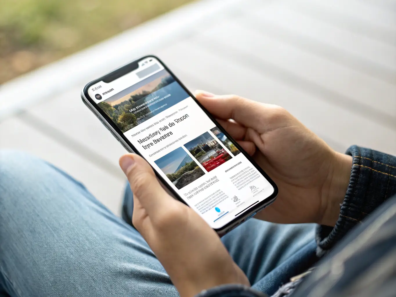 A mobile phone displaying a responsive website, highlighting Nero Niche's commitment to mobile-first design.