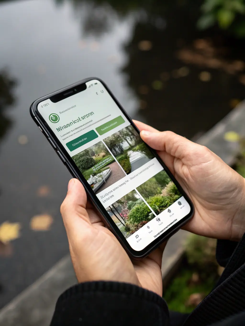 A mobile phone displaying a perfectly rendered website for a local plumbing company in Alexandria, VA, showcasing its responsiveness and user-friendly design.
