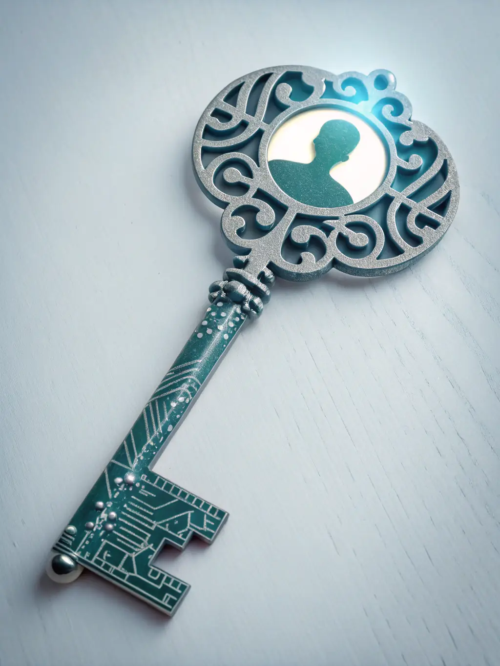 A privacy-focused lock icon overlaying a user profile, with encrypted document thumbnails and muted backgrounds, emphasizing data security.