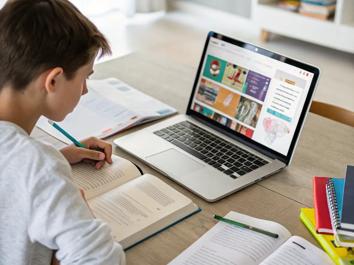 A student using a laptop in a modern study environment, saving lecture notes, PDFs, and research links into a dark, minimalist app interface with green accent highlights, symbolizing streamlined academic organization.