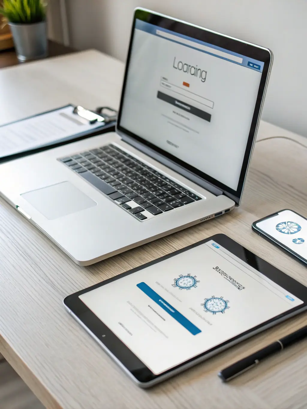 A futuristic mobile and desktop sync animation, showing files and notes moving securely between devices, all styled in Nero Niche’s premium dark theme with emerald accents.