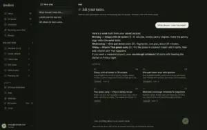 Sendlore Ask answer built from saved notes, with numbered links to each source